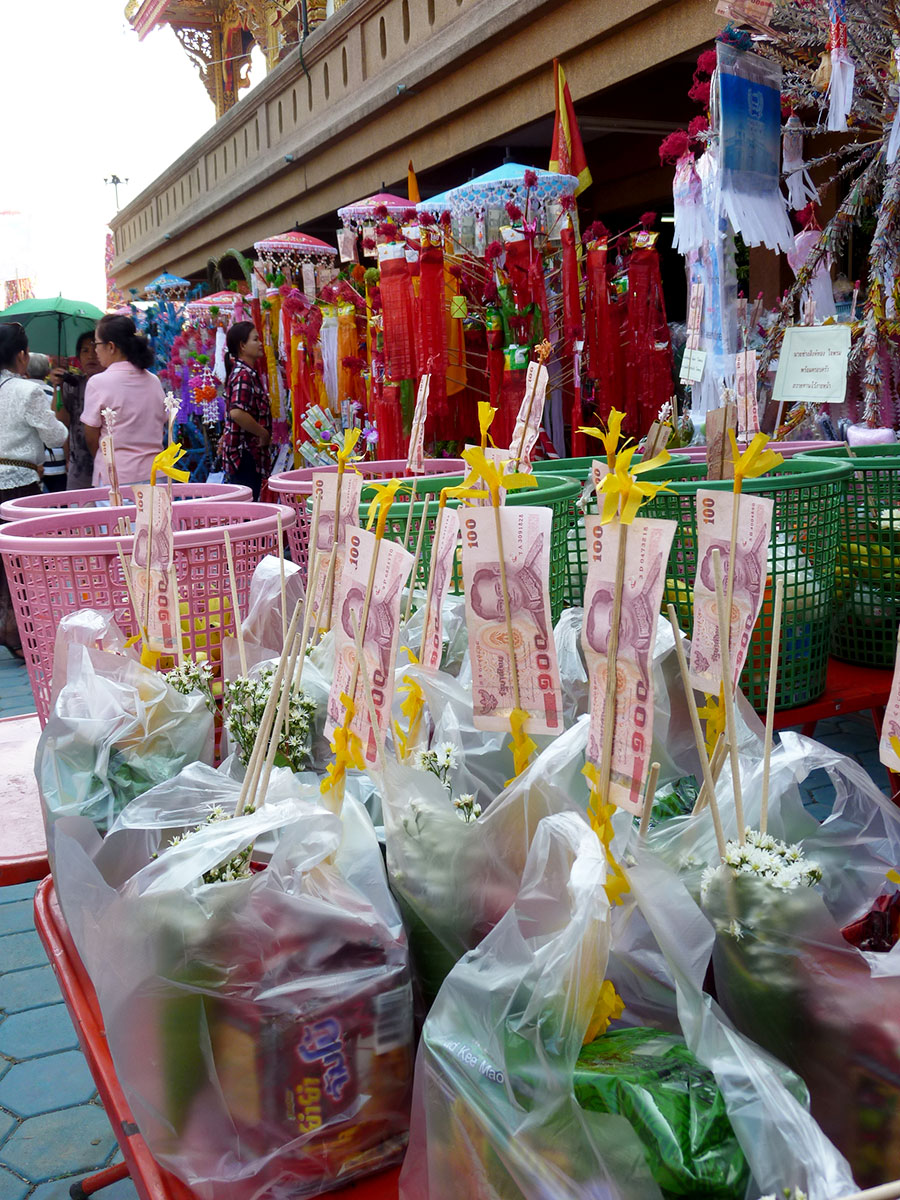 Donations to be given to the temple in honor of the dead.