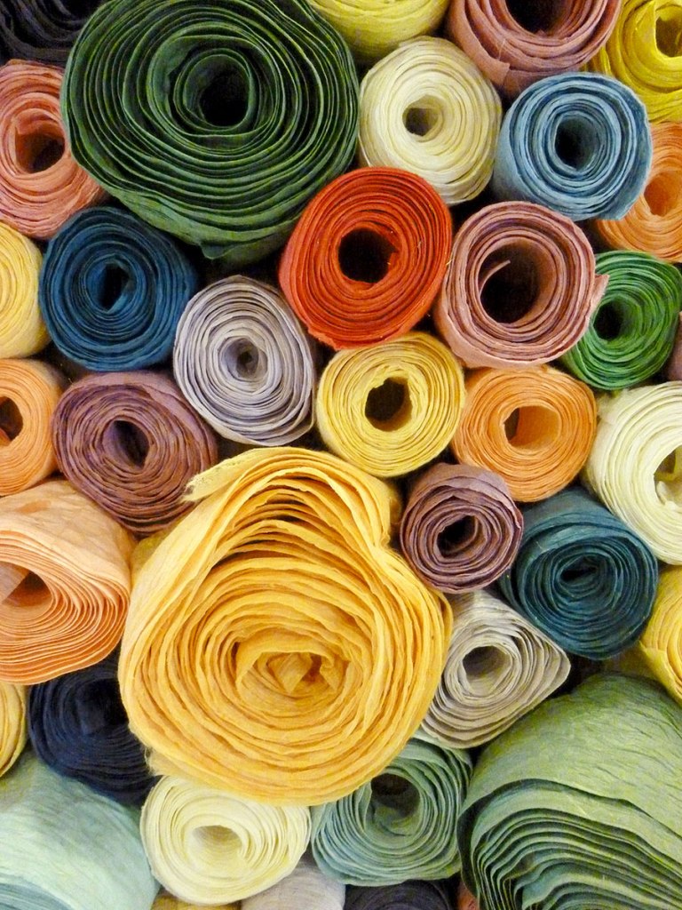 Different colorful papers from Chiang Rai Thailand