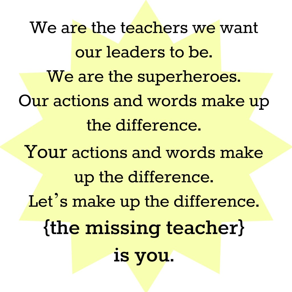 the missing teacher: a&nbsp;manifesto