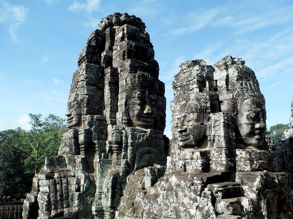 Bayon was constructed by Jayavarman VII who constructed the most temples during his rein. (Buddhist)