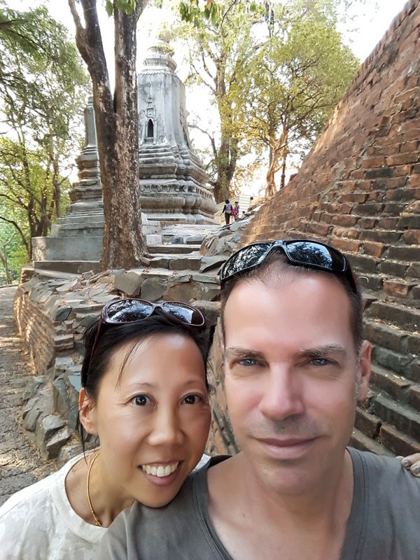 You probably can't tell, but we are melting [at Wat Phnom].