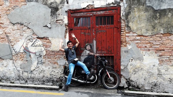 penang motobike street art