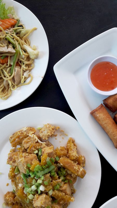 3 dishes at Little Kroma Restaurant, Siem Reap