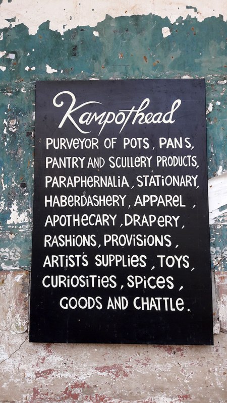 Kampothead sign, Kampot, Cambodia