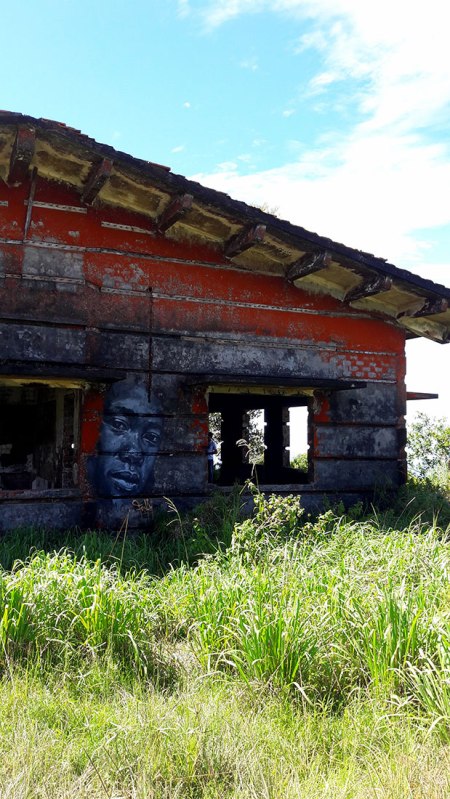 graffitied former holiday residences of King Sihanouk 